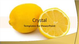  Presentation with lemon - Amazing slides having lemon-fruit-isolated-on-white backdrop and a gold colored foreground