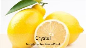  Presentation with lemon lime - Presentation with lemon fruit with lemon leaves background and a yellow colored foreground
