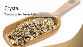  Presentation with lemon grass - PPT theme with lemon grass herbal tea background and a white colored foreground