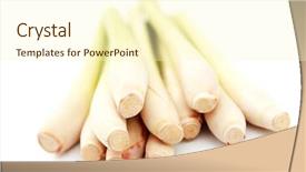  Presentation with lemon grass - Presentation theme with lemon grass on white background - herbs and spices background and a cream colored foreground