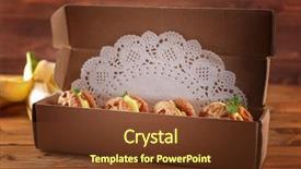  Presentation with ice cream - Amazing PPT layouts having lemon ice cream cookie sandwiches backdrop and a tawny brown colored foreground