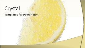  Presentation with lemon - Beautiful presentation theme featuring lemon in the water backdrop and a blonde colored foreground