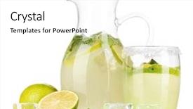  Presentation with lemonade - Slide deck featuring lemon juice - lemonade in pitcher and glass background and a white colored foreground