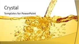  Presentation with orange - Audience pleasing presentation theme consisting of lemon juice - orange summer drink with bubbles backdrop and a white colored foreground