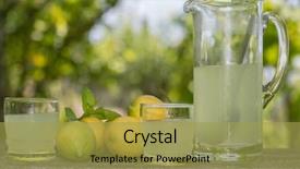  Presentation with barn wood autumn apples - Beautiful PPT theme featuring lemon juice on a wooden backdrop and a yellow colored foreground