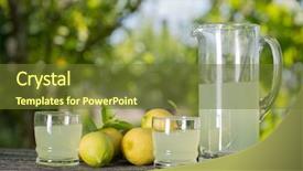  Presentation with juice - Presentation design consisting of lemon juice on a wooden background and a tawny brown colored foreground