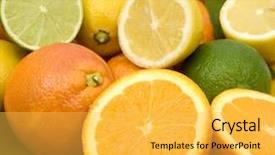  Presentation with orange lime - Colorful theme enhanced with lemon lime orange tangerine backdrop and a yellow colored foreground