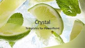  Presentation with drugs medical cannabis leaf - Colorful PPT theme enhanced with lemon lime party - leaf mint and cut citrus backdrop and a yellow colored foreground