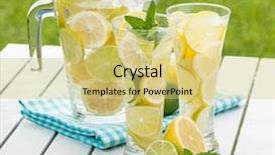  Presentation with exotic unique homemade soap - Cool new theme with lemon lime water - homemade lemonade with fresh citruses backdrop and a yellow colored foreground