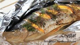  Presentation with aluminium - Theme featuring lemon on aluminium foil background and a  colored foreground