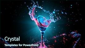  Presentation with entertainment - Presentation enhanced with lemon on dark background party background and a ocean colored foreground