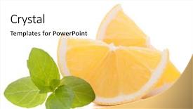  Presentation with citrus - PPT theme featuring lemon or citron citrus fruit background and a white colored foreground