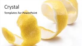  Presentation with lemon - Presentation theme featuring lemon peel or lemon twist background and a white colored foreground