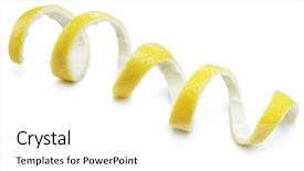  Presentation with buah jeruk lemon - Beautiful presentation theme featuring lemon peel or lemon twist backdrop and a white colored foreground