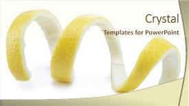  Presentation with lemon - Slide deck with lemon peel or lemon twist background and a cream colored foreground