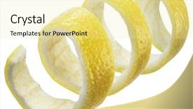  Presentation with film black and white - PPT theme with lemon peel or lemon twist background and a blonde colored foreground