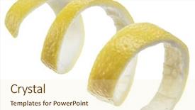  Presentation with lemon - Colorful PPT theme enhanced with lemon peel or lemon twist backdrop and a lemonade colored foreground