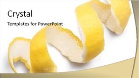  Presentation with lemon - Slide deck consisting of lemon peel or lemon twist background and a white colored foreground