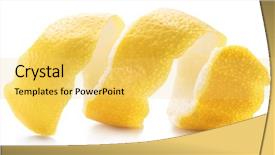  Presentation with lemon - Presentation theme featuring lemon peel or lemon twist background and a yellow colored foreground
