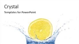  Presentation with lemon - Amazing slide deck having lemon slice dropped into water backdrop and a white colored foreground