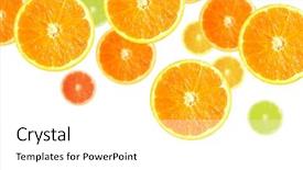  Presentation with lemon - Presentation theme enhanced with lemon slices falling down background and a white colored foreground