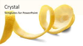  Presentation with lemon - Slide deck enhanced with lemon twist on white background background and a blonde colored foreground