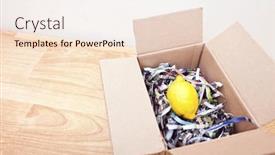  Presentation with lemon - Theme consisting of lemon-wrapped-up background and a lemonade colored foreground