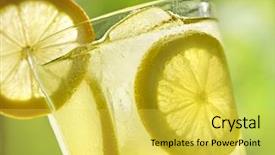  Presentation with lemonade - Audience pleasing slides consisting of lemonade closeup backdrop and a yellow colored foreground