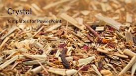  Presentation with organic tea - PPT theme enhanced with lemongrass organic tea caffeine free background and a gold colored foreground
