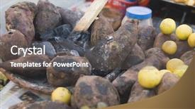  Presentation with new delhi - Presentation theme featuring lemons at a chaat background and a  colored foreground