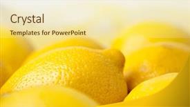  Presentation with lemons - Slides consisting of lemons in extreme close up background and a cream colored foreground