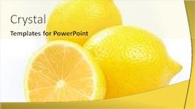  Presentation with lemons - Slide deck consisting of lemons-isolated-over-white-background background and a yellow colored foreground