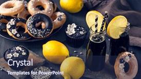  Presentation with charcoal - Presentation theme consisting of lemons on a dark background and a navy blue colored foreground