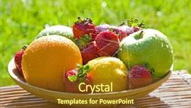  Presentation with lemons - Colorful slides enhanced with lemons strawberries in the rain backdrop and a  colored foreground