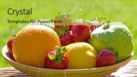  Presentation with fresh lettuce strawberries blueberries mushroom - Amazing presentation having lemons strawberries in the rain backdrop and a  colored foreground