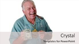  Presentation with shark - PPT theme enhanced with lending - man with money a man background and a light gray colored foreground