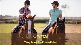  Presentation with knight on horseback - Cool new slide deck with length happy female friends talking backdrop and a tawny brown colored foreground