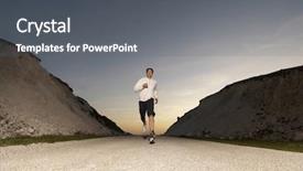  Presentation with healthy workplace full length side view - Presentation design consisting of most sacred golden buddhist pagoda background and a lemonade colored foreground