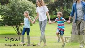  Presentation with bible for kids - Beautiful theme featuring length of parents and kids backdrop and a mint green colored foreground