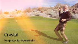  Presentation with golf hd - Presentation having length of senior male golf background and a  colored foreground