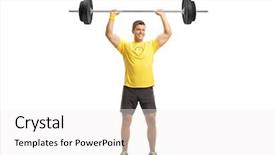  Presentation with standing strong - Presentation theme having length portrait of a strong background and a white colored foreground