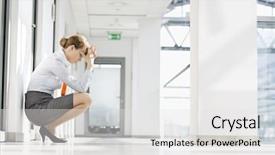  Presentation with stressed - Theme having length side view of stress background and a white colored foreground