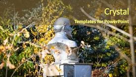  Presentation with lost - Amazing slide set having lenin - old lost statue in autumn backdrop and a tawny brown colored foreground
