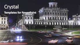  Presentation with auto - Presentation design consisting of lenin library in moscow background and a dark gray colored foreground