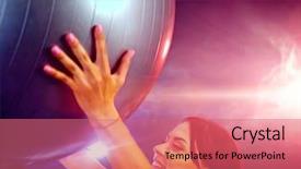  Presentation with gym ball - Slides consisting of lens flare creating ideal background and a coral colored foreground