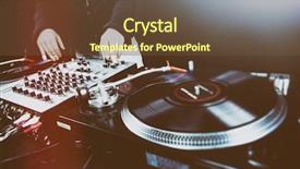  Presentation with vinyl - Amazing theme having lens flare from nightlife backdrop and a tawny brown colored foreground