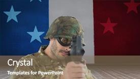  Presentation with free romania flag - Colorful PPT theme enhanced with lens in front of french backdrop and a coral colored foreground