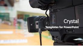  Presentation with lens - Cool new presentation theme with lens ready to relay handball backdrop and a dark gray colored foreground