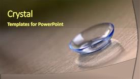  Presentation with contact lens - Slides with lense - contact lens on color background background and a tawny brown colored foreground