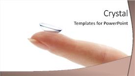  Presentation with contact lens - Theme having lense - contact lens on finger isolated background and a white colored foreground